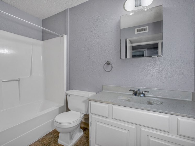 spacious bathroom at Mt Carmel apartments